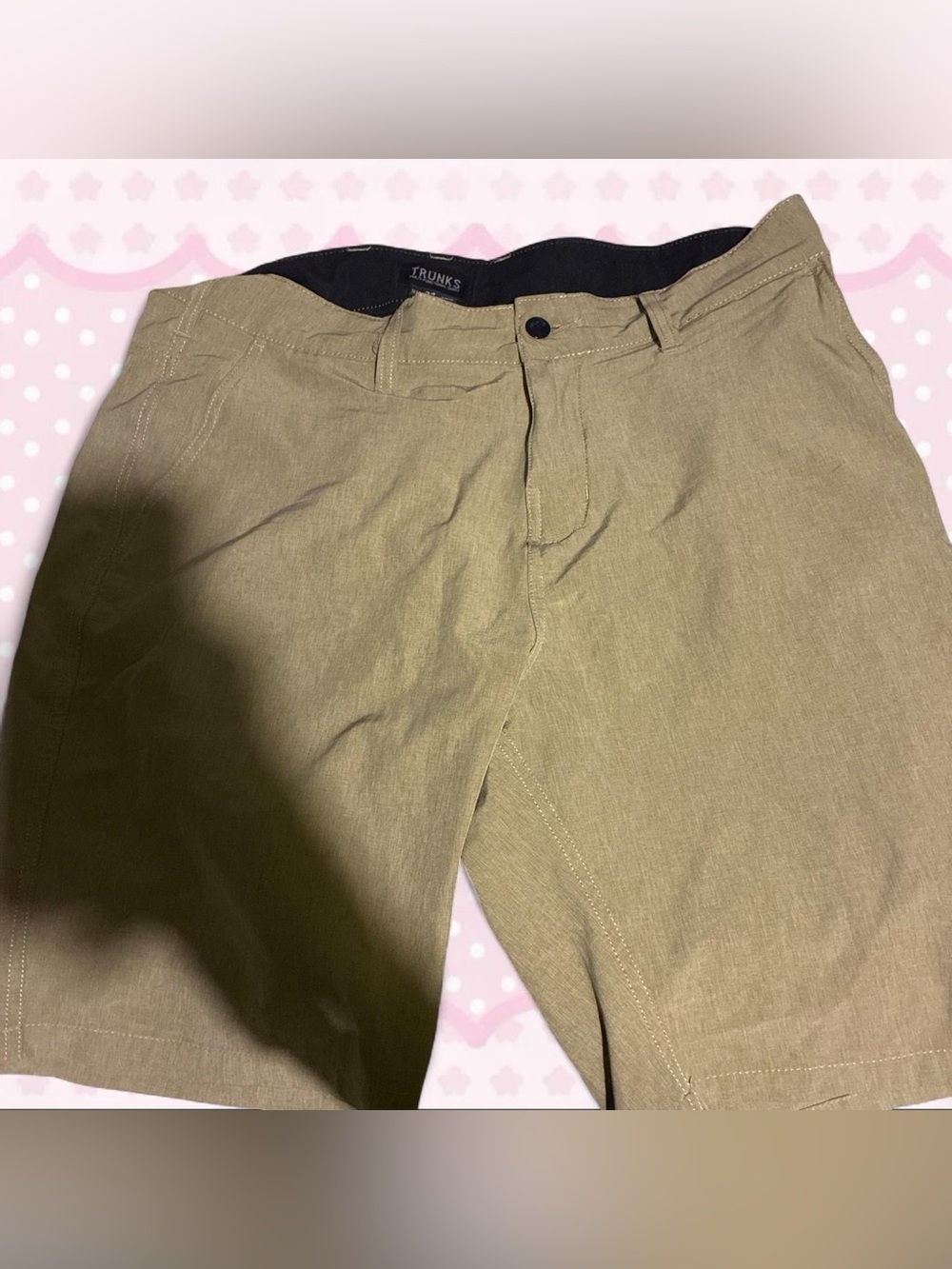 Trunks Olive-Tan Chino Shorts — Casual Stretch Khaki